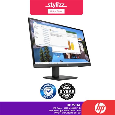 Hp Monitor M Ha Inch Ips Panel Full Hd X Ms Hz