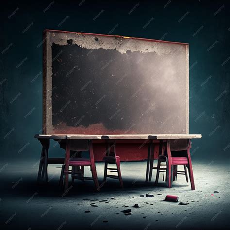 Premium Photo Blackboard Chalkboard Visual Aid Classroom School Desk Lecture Room Background