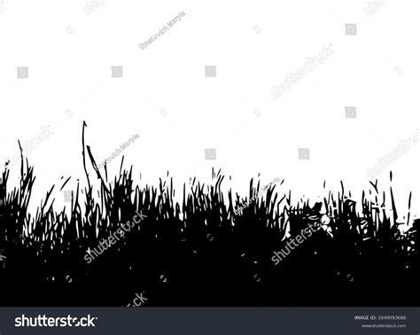 Black Grass Silhouette Vector Illustration Stock Vector (Royalty Free ...