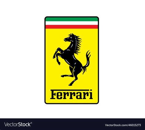 Ferrari brand logo symbol design italian car auto Vector Image