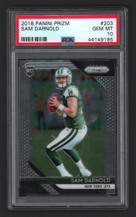 Sam Darnold Panthers 2018 Panini Prizm 203 Rookie Card Rc PSA 10 Gem