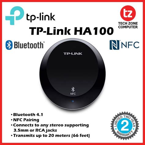 TP Link HA100 Wireless Bluetooth 4 1 NFC Audio Music Receiver For Wired