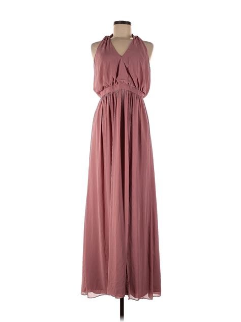 Watters 100 Polyester Solid Blush Burgundy Blush Fleurette Gown Size 8