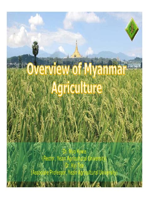 dokumen tips agriculture sector  myanmar  overview