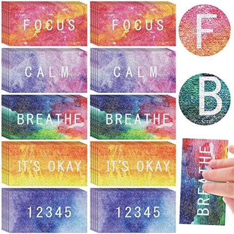 Amazon Crtiin 50 Pieces Calm Sticker Anxiety Sensory Strip