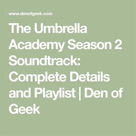 The Umbrella Academy Season 2 Soundtrack: Complete Details and Playlist ...