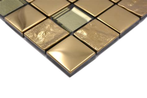 Glass Mosaic Tiles Midland Gold 300x300mm Luxury Tiles