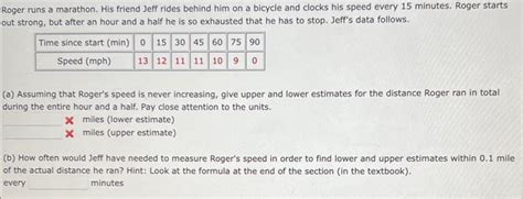 Solved Roger Runs A Marathon His Friend Jeff Rides Behind Chegg