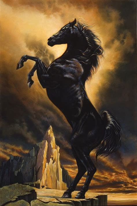 black horse painting - Fashion Diamond Painting