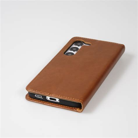 Fourre Samsung Galaxy S23 Flip Shierre Shann cuir véritable Brun