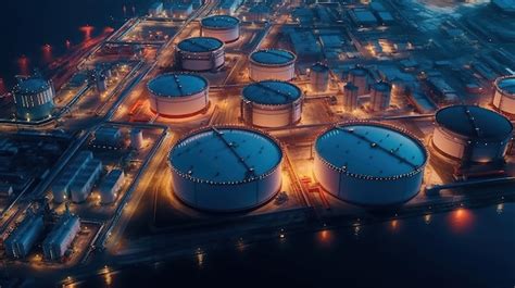 Premium Photo Aerial View Oil And Gas Terminal Storage Tank Farm