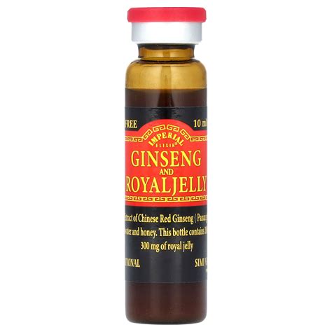 Imperial Elixir Ginseng And Royal Jelly 10 Bottles 0 34 Fl Oz 10 Ml Each