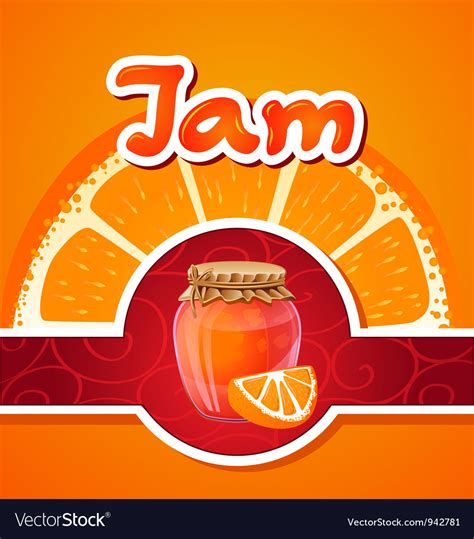 Orange Jam Royalty Free Vector Image Vectorstock