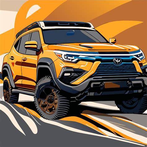 Toyota Revo Pickup Vollk Rper Vektor Illustration Premium Vektor