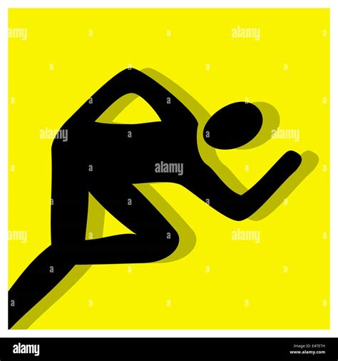 Sprint Events Pictogram Yellow Stock Photo Alamy