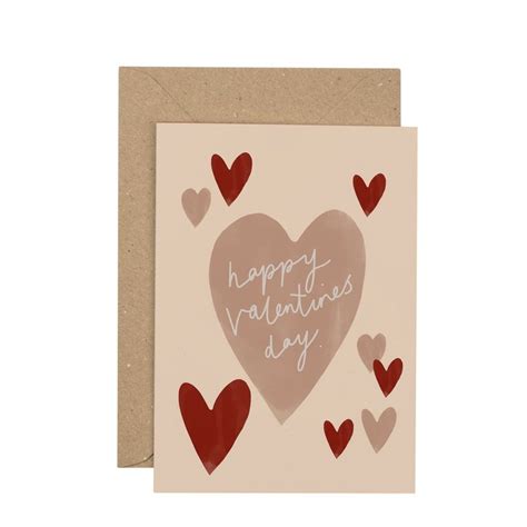 A Valentine S Day Card With Hearts On It