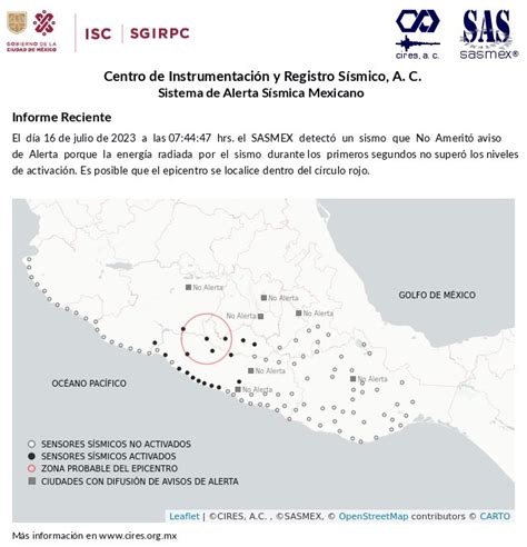 Se Registra Sismo De Magnitud 5 2 En Guerrero Con Percepción En Cdmx Los Noticieristas