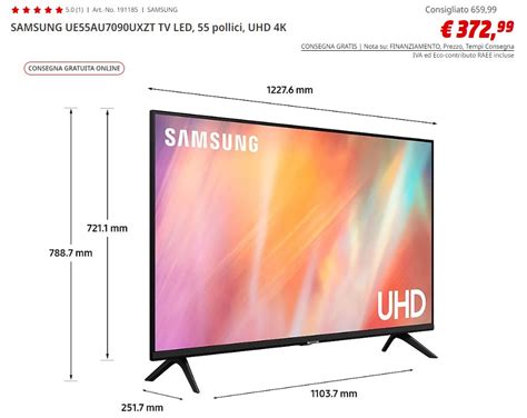 Mediaworld Sconta Un Tv Samsung Crystal Uhd In Modo Importante