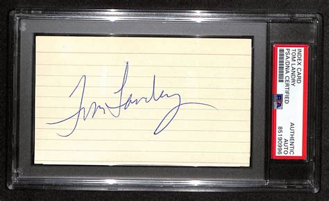 Tom Landry Autographed Memorabilia Signed Photo Jersey Collectibles