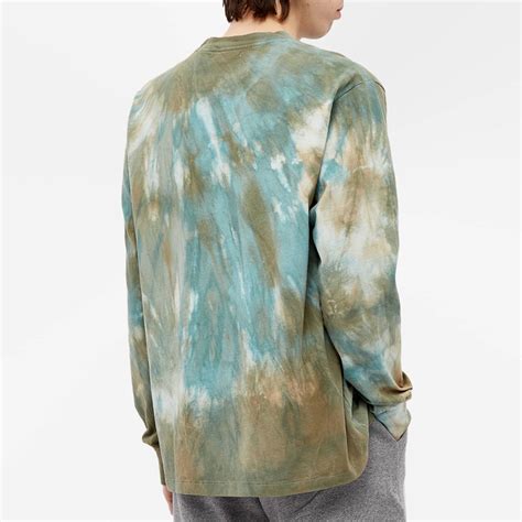 John Elliott Long Sleeve University T Shirt Sorrel Tie Dye End