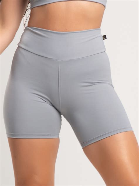 Comprar Short Fitness Básico Liso Poliamida Cinza REF SHPA565 MSC a