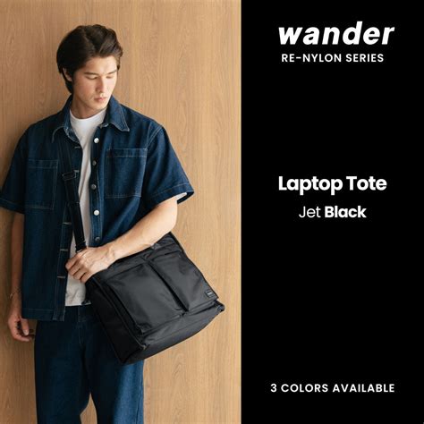 wander  nylon laptop tote wander global