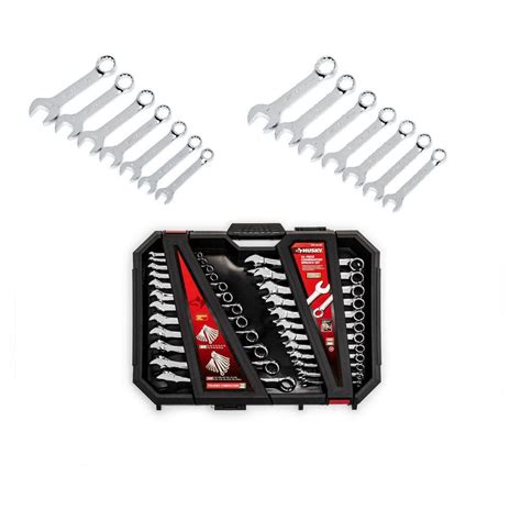 Husky Saemm Combination And Stubby Wrench Set 38 Piece Hcwsw38pcsmcb