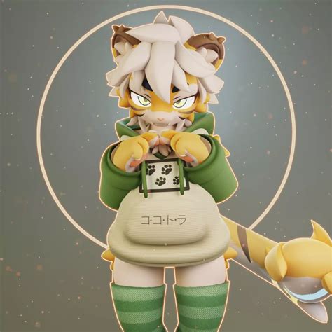 Kokotora Kemono Vrchat Tiger Furry Model Avatar By Therpgslayer