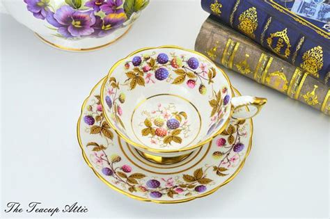 Royal Stafford Golden Bramble Teacup And Saucer Vintage Etsy Canada