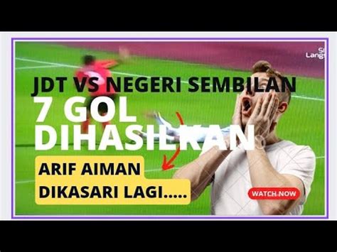 JDT Berpesta Gol Membelasah Negeri Sembilan 7 0 YouTube