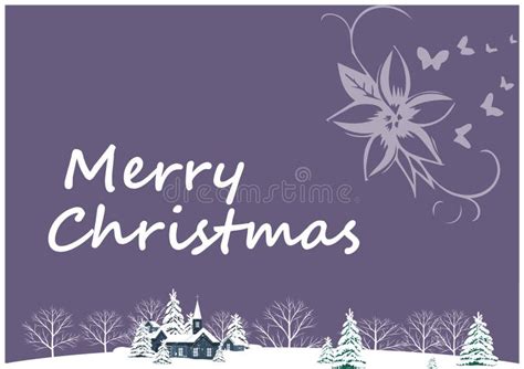 Merry Christmas Greeting Purple Background Stock Illustration - Illustration of backdrop ...