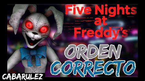 En que ORDEN jugar FNAF Cronología de Five Nights At Freddys YouTube