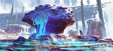 ArtStation - Dog and Hot springs, Anton Fadeev | Fantasy landscape ...