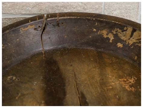 Antique Rustic Large Round Turned Wooden Dough Bowl Ruby Lane