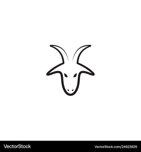 Goat Logo Icon Symbol Design Royalty Free Vector Image