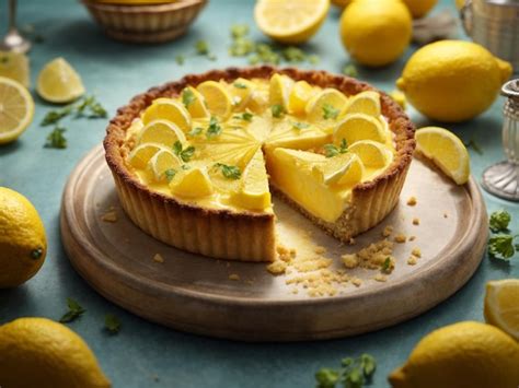 Premium Photo Classic French Lemon Tart Tart Au Citron Crisp Buttery Crust With Luscious Lemon