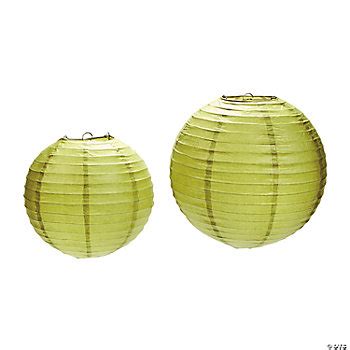 Green Paper Lanterns - Oriental Trading