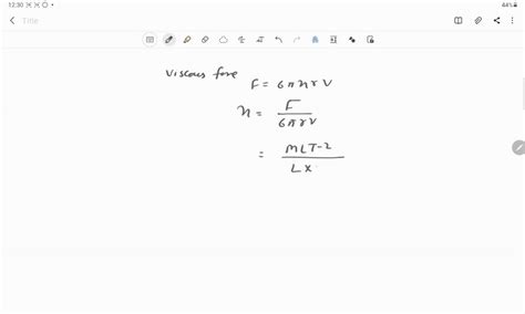 Solved The Dimensional Formula For Coefficient Of Viscosity A Left