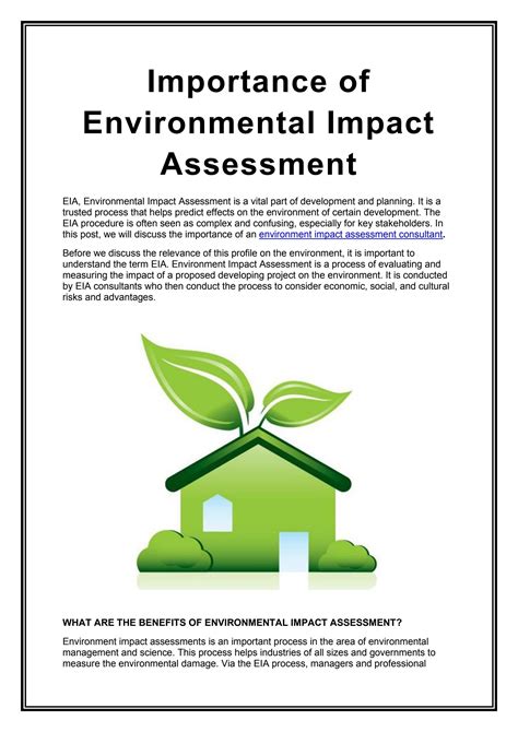 Importance Of Environmental Impact Assessment By Radhika Awasthi Issuu