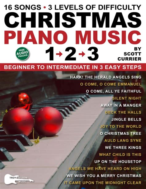 Snapklik.com : Christmas Piano Music 123: 16 Popular Songs 3 Levels Of ...