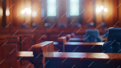 Premium Photo | Beautiful blurred background of an empty courtroom ...