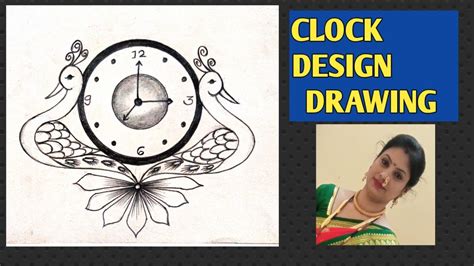 Beautiful Clock Design Drawing Wall Clock Drawing Easy Clock Design