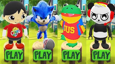 Tag With Ryan Vs Sonic Dash Ryan Kaji Vs Movie Sonic Vs Combo Panda