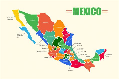 Mapa México Vector Descargar Vector