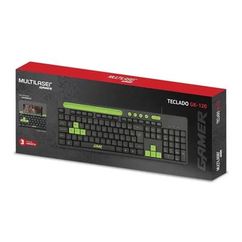 Teclado Multilaser Gamer Gk Preto Games Eletronicos