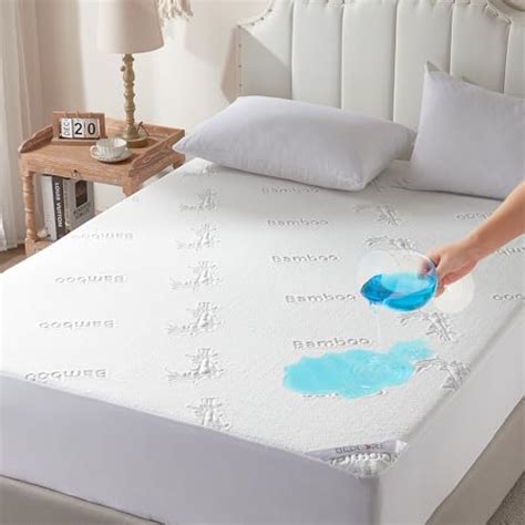 Waterproof Mattress Protector King Size Breathable And Noiseless Mattress Cover Soft And Machine