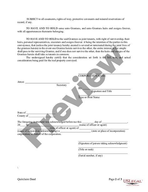 Kentucky Quitclaim Deed From Corporation To Two Individuals Us Legal Forms