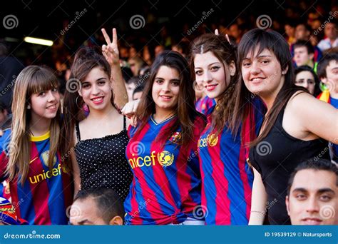 Fc Barcelona Supporters Editorial Stock Image Image Of Champion 19539129