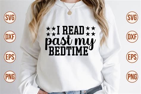 I Read Past My Bedtime Svg Graphic By Nazrulislam Creative Fabrica