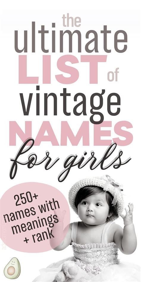 250 Old Fashioned Vintage Girl Names For Modern Babes Artofit